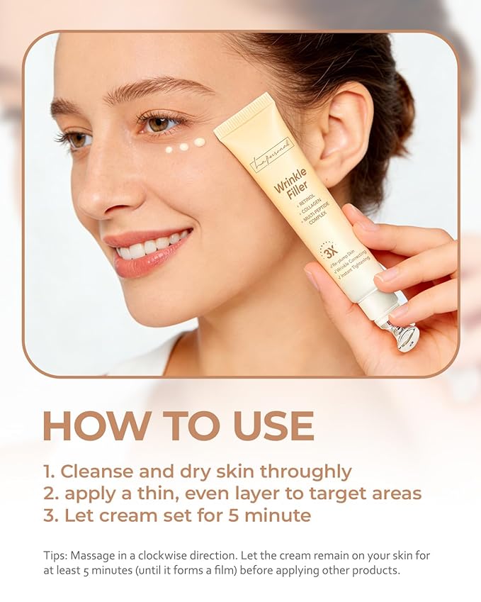 LA.PERSONAL Wrinkle Filler for Deep Wrinkles & Fine Lines, Instant Eye Face Lift Cream, Rapid Under Eye Bags Smile Lines Puffiness with Collagen & Multi-Peptide Complex 0.53 Oz