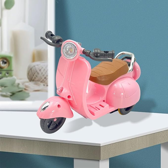 Accessories for 17cm Doll - Cute Doll Motorcycle Toy, Decor Desktop Ornaments for Dolls Collectors (Pink)