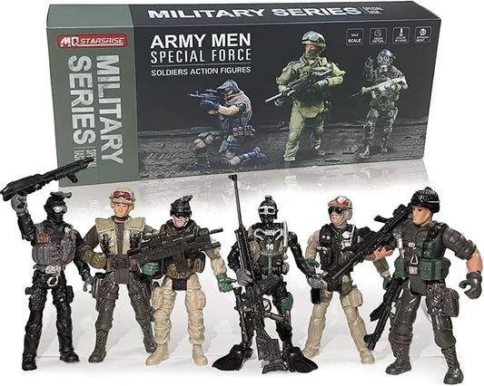 Army Men Action Figures, Army Soldiers Toys for Boy,Army Playset Military Playset with Weapons Accessories,Army Toy Christmas Gfit for Toddler 3+