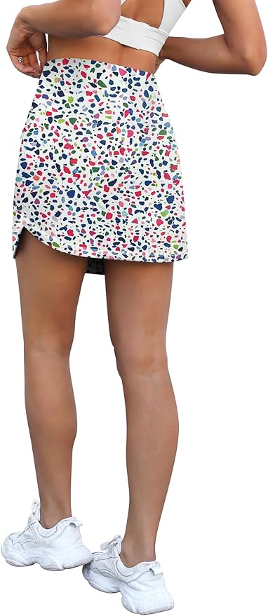 LouKeith Golf Skirts for Women Tennis Skirt with Zipper Pockets High Waisted Running Casual Athletic Skorts Built-in Shorts
