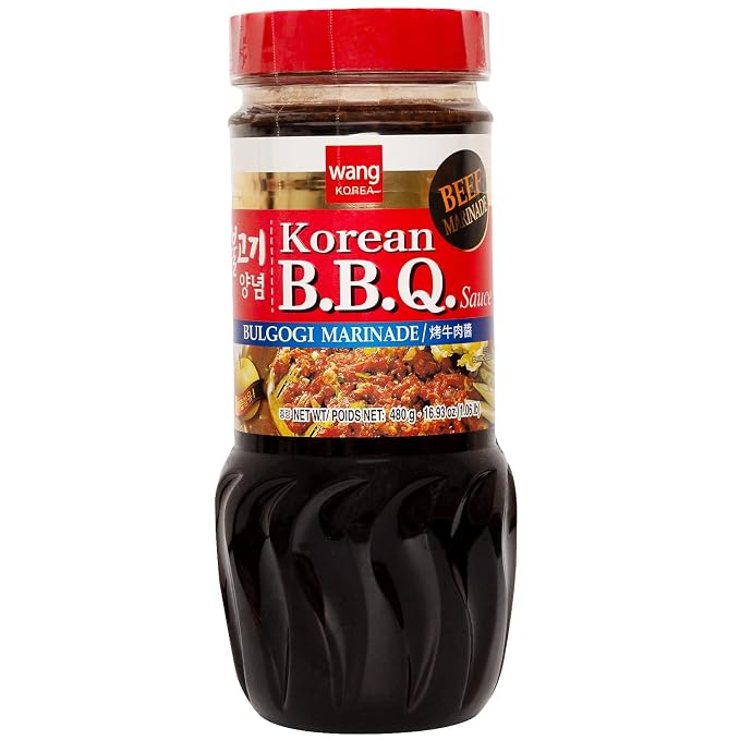 Wang Bulgogi Sauce, Korean BBQ Marinade for Beef Bulgogi | Authentic Korean Bulgogi Sauce, Sweet Savory Flavor, No MSG, Made in Korea, 16.93 oz Bottle, Perfect for Korean BBQ