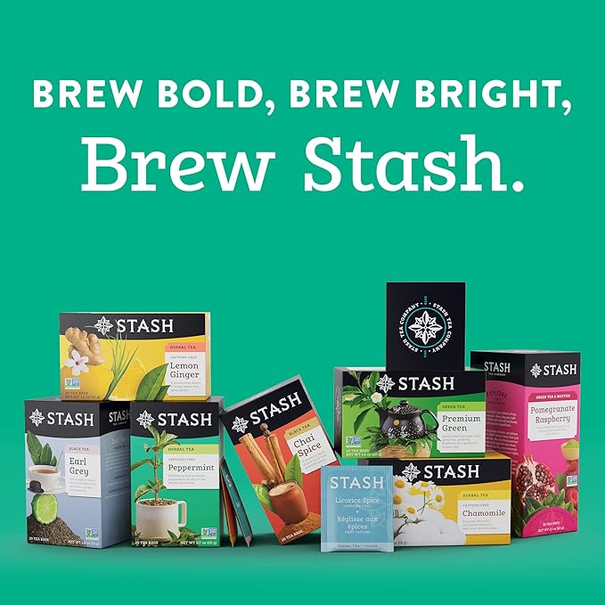 Stash Tea Earl Grey Black Tea, Box of 100 Tea Bags (Packaging May Vary)