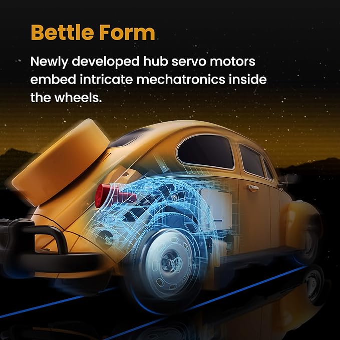 Robosen Bumblebee Flagship Transformer Robot Toy – Auto-Converts Volkswagen Beetle to G1 Bumblebee, 14.84", Voice & App Control, 67 Microchips, 31 Joints, Programmable, Collector's Edition