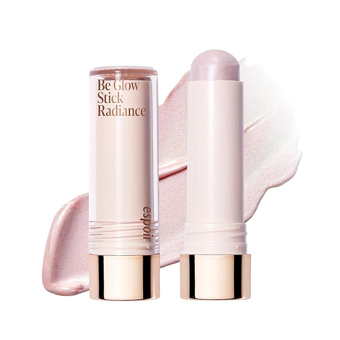 Espoir Be Glow Shading Stick Highlighter #2 Moonlight│Creamy Solid Texture & Smooth Gliding on Face with Hyaluronic Peptide, Natural Contour Color for Daily Radiant Makeup, Subtle Shimmering