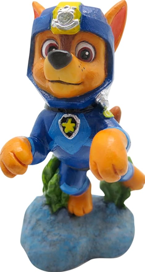 Penn-Plax Officially Licensed Paw Patrol Aquarium Ornament – Chase – Mini Size