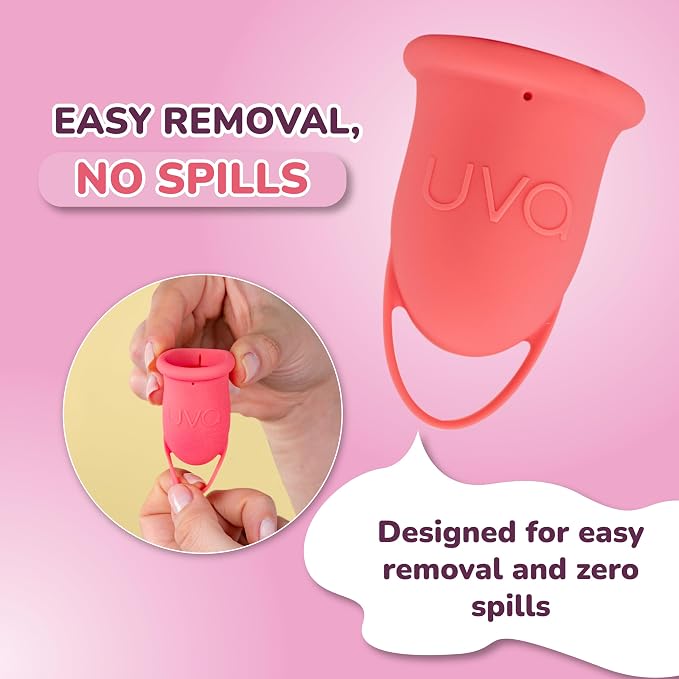 UVA Reusable Menstrual Cup Kit with Sterilizer - Size A for Moderate Flow - 10-Year Durable & Leak-Proof Silicone - Menstrual Cup Medium Sized, Sterilizer & Traveling Bag Period Cup Set