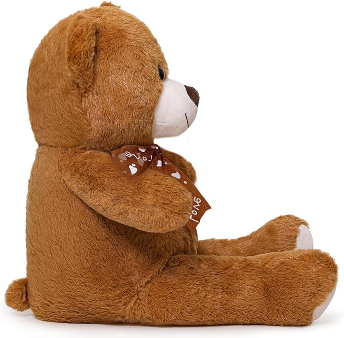 Teddy Bear Stuffed Animal 24'' Small Teddy Bear Plush Toy Gift for Valentine Christmas Birthday Dark Brown