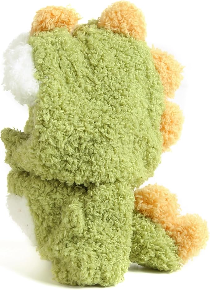 Plush Doll Clothes for Labubu - Cute Animal 17cm Doll Clothing, Premium Doll Accessories Clothes for Collectors or Display - Kawaii Cloudy Velvet Green Dinosaur Costume (No Dolls)
