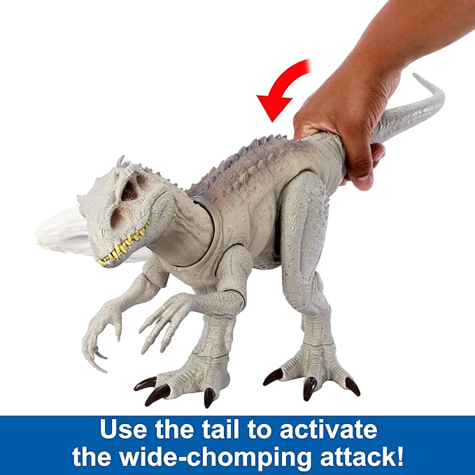 Mattel Jurassic World Indominus Rex Dinosaur Toy with Lights, Sounds & Motion, Camouflage 'n Battle I-Rex, 21 Inches Long with Digital Play