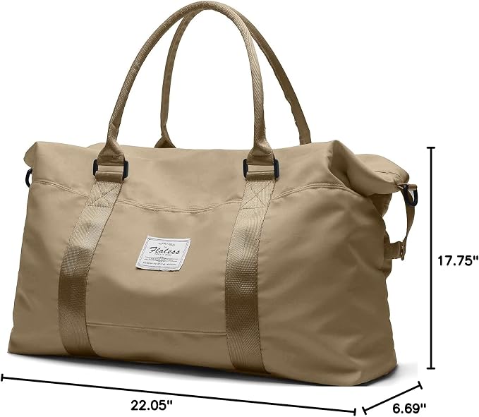 Travel Duffel Bag, Carry On Overnight Weekender Bags for Women | Travel Bag with Wet Pocket & Trolley Sleeve, For Spirit Airlines 18x14x8 Personal Item Bag