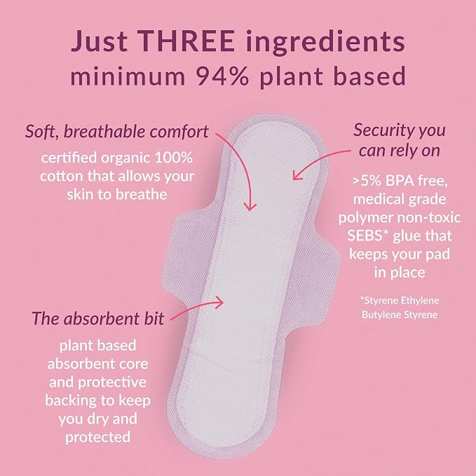 Natracare Ultra Extra Pads w/Wings - Long - Organic and Natural - 8 Count (Pack of 4)