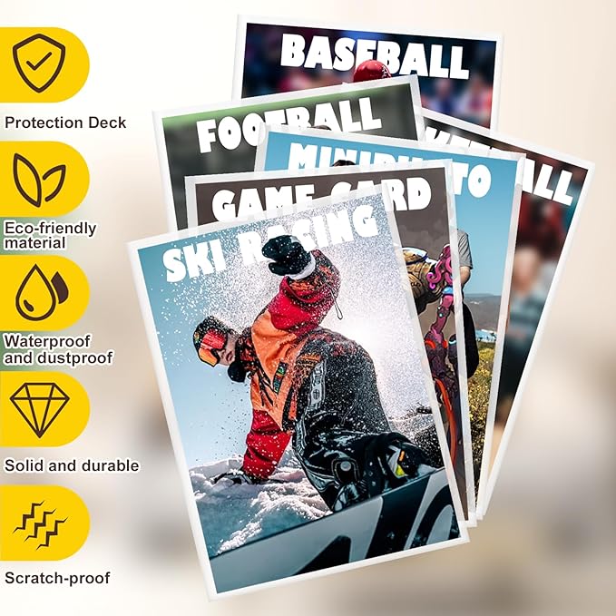 600 Counts Card Sleeves Top Loaders for Trading Cards, Penny Soft Sleeves Baseball Card Sleeve Protectors Fit for Sports,Football,Game Cards
