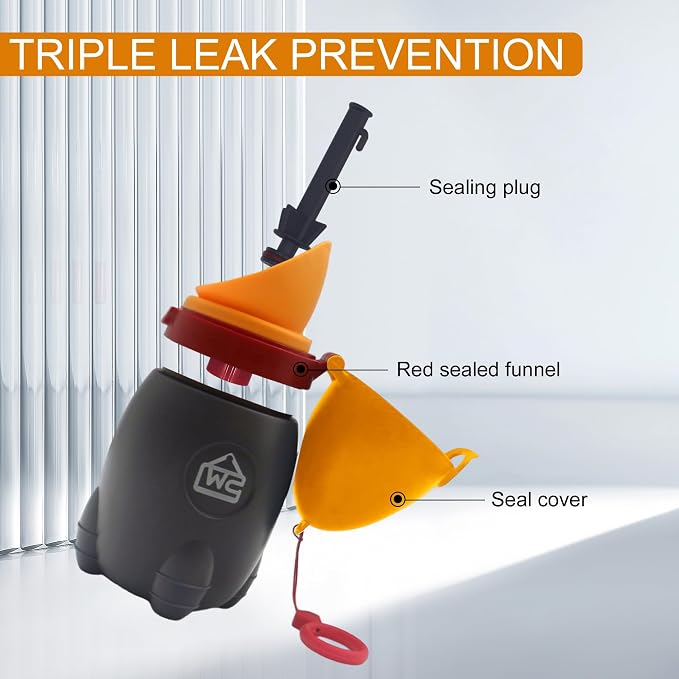 Portable Potty for Kids – Leak-Proof Rocket Travel Urinal for Boys & Girls, Lightweight Road Trip Essential for Car, Camping, Potty Training, Easy-Clean Reusable Pot(Vitality Orange)