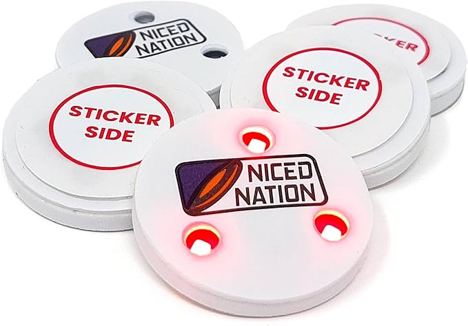 Red LED Stickers for Disc Golf Discs and Baskets – Play Disc Golf at Any Time of Day, Even in The Dark