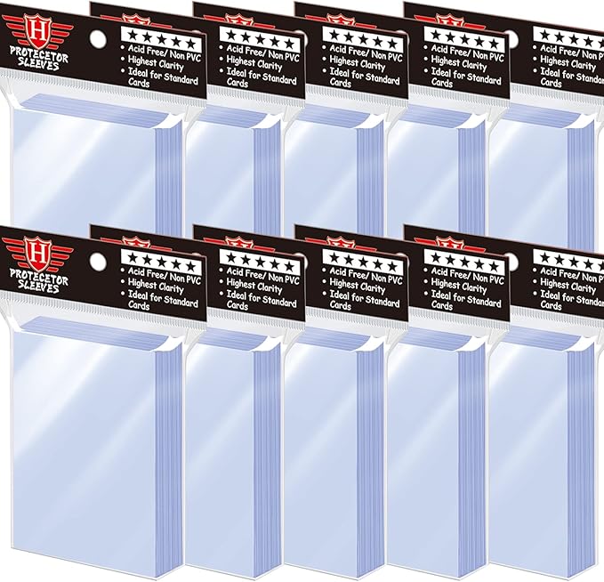 1000 Pcs Toploaders for Trading Cards, Soft Penny Sleeves Protectors Plastic Holders Fit for MTG, Baseball, Sports, Game Standard Cards