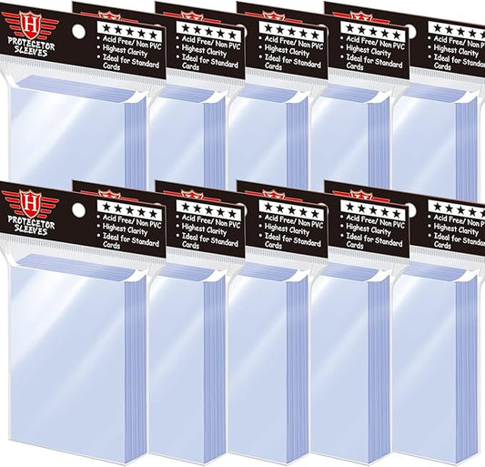 1000 Pcs Toploaders for Trading Cards, Soft Penny Sleeves Protectors Plastic Holders Fit for MTG, Baseball, Sports, Game Standard Cards