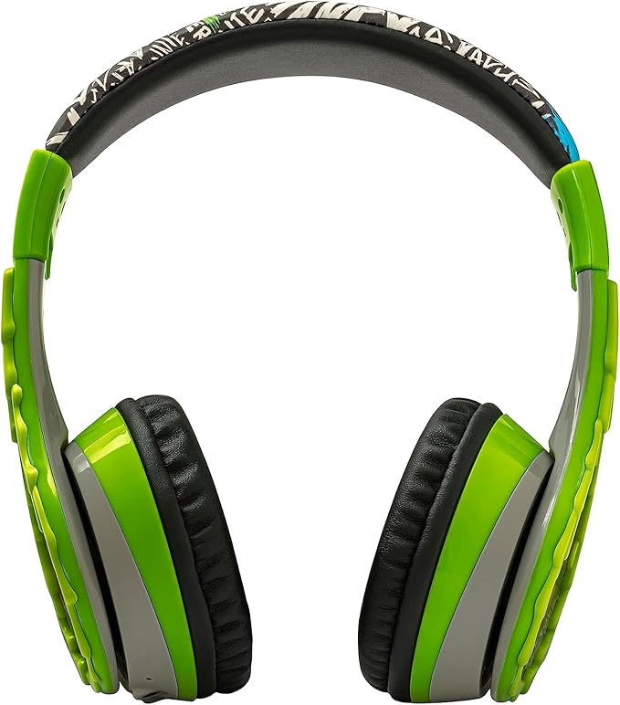 eKids Bluetooth Headphones for Kids, Wireless Headphones with Microphone, Includes Aux Cord (Ninja Turtles)