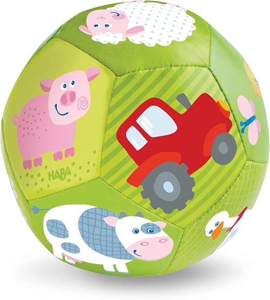 HABA Soft Baby Ball Tummy Time & Sensory Play - 4.5" Infant Play Ball Ideal for Crawling, for Babies 6 Months & Up