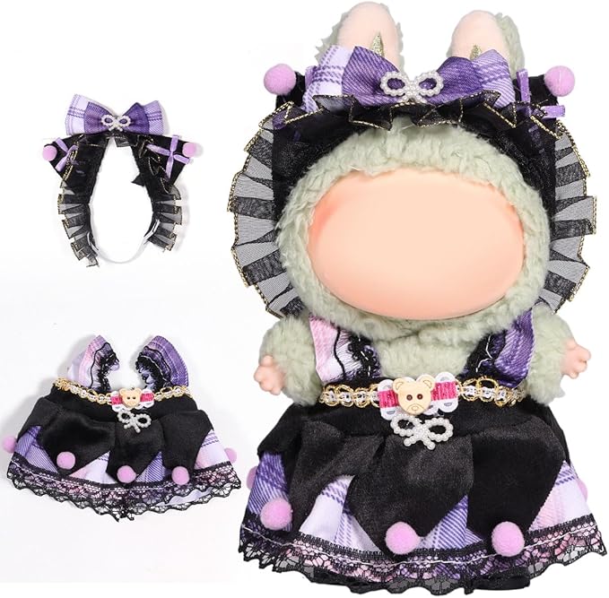 AICase for 17cm Doll Clothes/Outfit,Clothes Set for 17cm Doll,3 Piece Set Hat Clothing, Boys and Girls Stylish Adorable Dolls Clothes Accessories_02