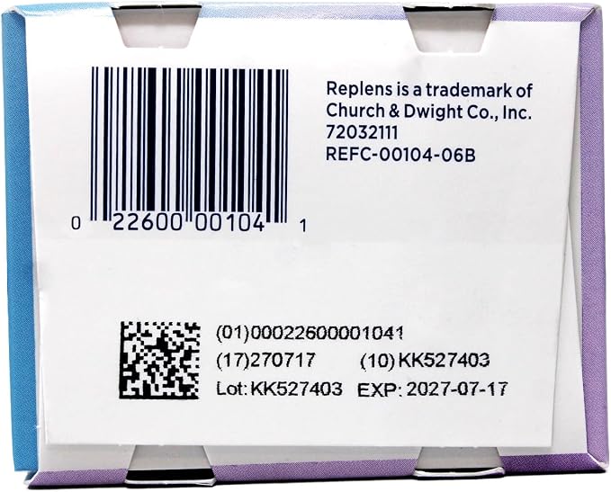 Replens Long-Lasting Vaginal Restores Vaginal Moisture Moisturizer (Pack of 2)