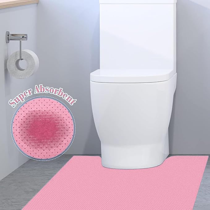 Upgraded 20 Pack Disposable Toilet Mats for Clean&Hygienic Bathroom,Super Absorbent Toilet Floor Protector,U-Shaped Commodes,Potty Training for Children,Adults,Alzheimer's Patients