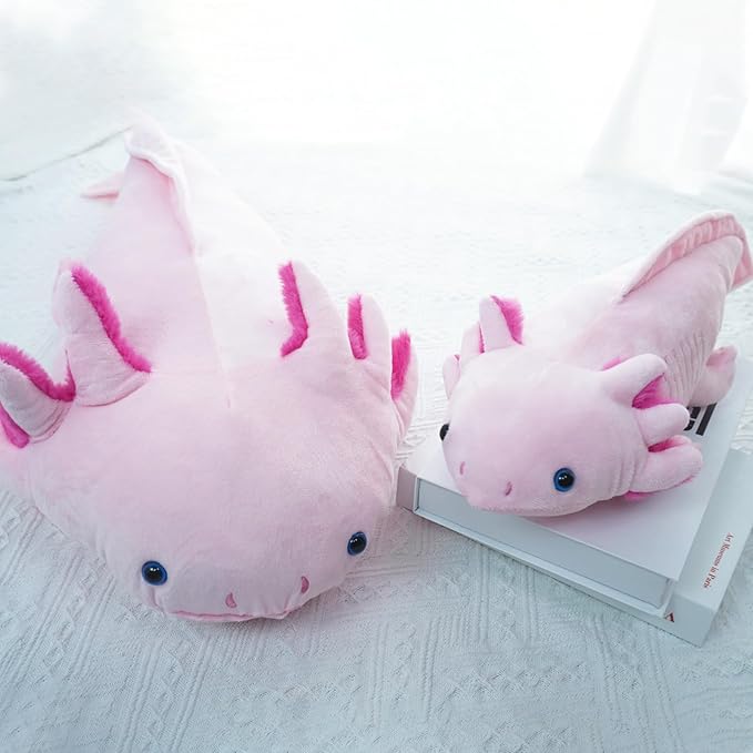 Axolotl Plush Toy, Axolotl Stuffed Animal,Soft Axolotl gifts Toys,Cute Salamander Plush,Salamander Plush Toy Gift for Kids and Adults - 17 Inch, pink