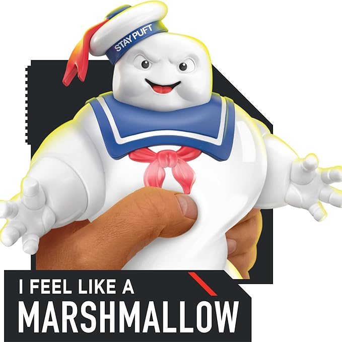 Heroes of Goo Jit Zu Ghostbusters Squishy Stay Puft Figure |Unique Goo Filling | Stretches Up to 3X Its Size | Stretch, Twist and Watch It Return to Its Original Size and Shape