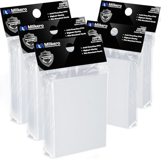 500 Count Card Sleeves, Matte Magic Card Sleeves, Smooth Shuffle & Tear Resistant, Fit for MTG, TCG, CCG (White)