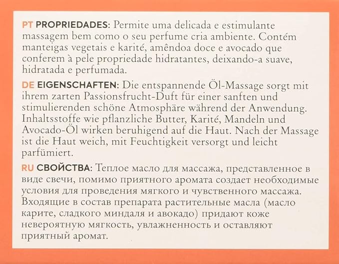 Beauty Image Passion Fruit Hot Oil Body Massage Candle