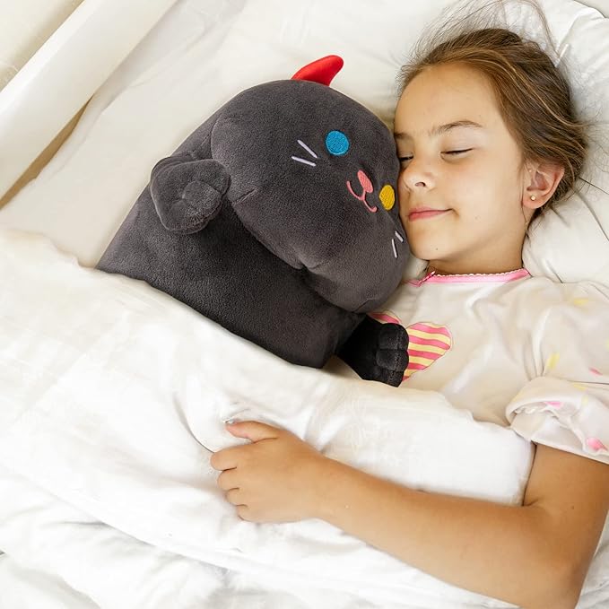 Long Cat Plush 5 Sizes, 120% Extra Filling Giant Plushness Kids Body Pillow, Kawaii Cute Black Cat Stuffed Animals Plushies, Big Long Body Pillow Cat Plush Gift for Girls 36”