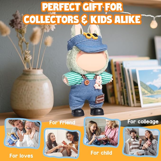 AICase for 17cm Doll Clothes/Outfit,Clothing Set for 17cm Doll,3 Piece Set Hat Clothing,Boys and Girls Stylish Adorable Clothes Accessories_05