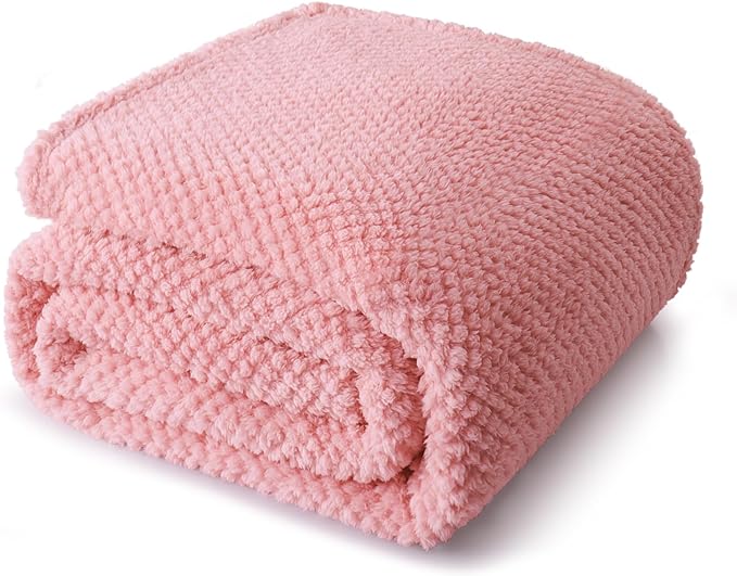 Whale Flotilla Soft Fleece King Size Bed Blanket, Pink | 90x104 Inch, Suitable for Bed, Fluffy Fuzzy Jacquard Blankets for All Season, Lightweight and Cozy