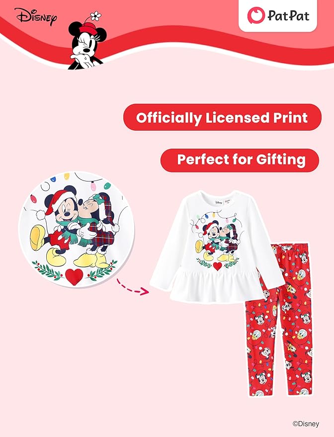 Disney Minnie Mouse Frozen Princess Marvel Toddler Girls Clothes Long Sleeve Sweatshirt + Leggings 2pcs Outfits Set 2-6Y