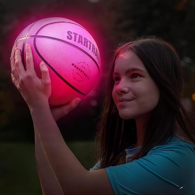 TOMLEON Light Up Basketball | Glow in The Dark Basketball | LED Basketball Size 7 | Glowing Basketball Ball | Lighted Basketball | Coolest Things for Boys & Girls | Toys for 10 Year Old Kids
