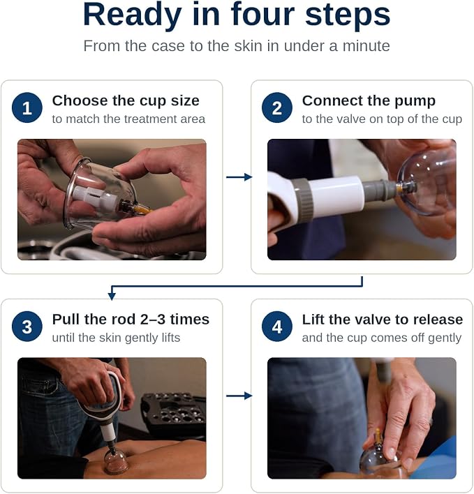 Myofascial Releaser Professional Cupping Therapy Set - 18 Multi-Sized Vacuum Cups with Two Hand Pumps and Detailed Cupping Book - Massage Cupping Set for Massage Therapists