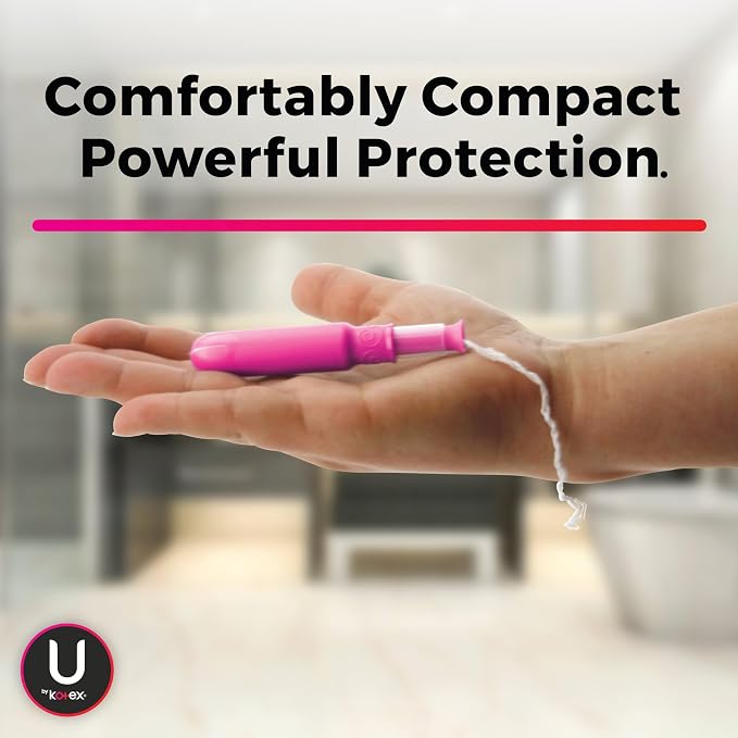 U by Kotex Click Compact Tampons, Super Absorbency, Unscented, 45 Count (Pack of 2)