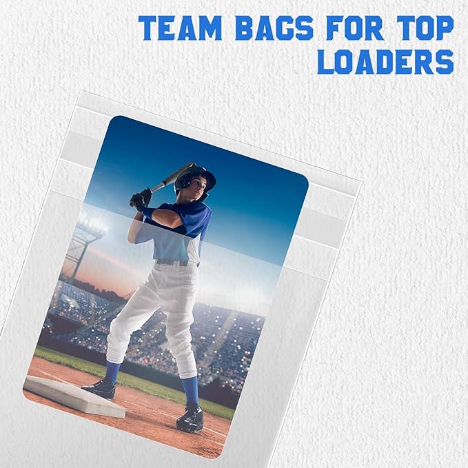 DEDC 2000 Pcs Card Sleeves Team Set Bags for Trading Cards，Team Bag Fit 3x4 Top Loaders for Trading Card Shipping Sports Graded Card Sleeves Protector