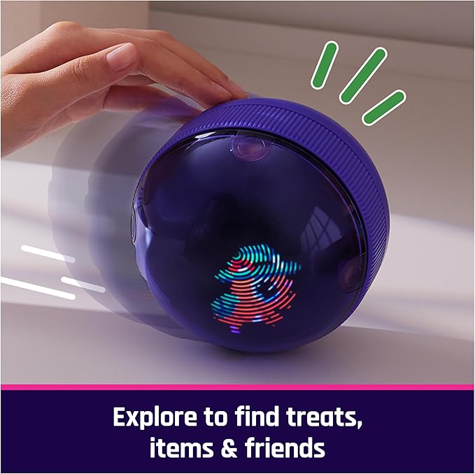 Hamster Ball Interactive Toy with Over 20 Hamsters Inside, Rolls & Reacts to Touch, Digital Pet Kids Toys for Girls & Boys Ages 5 and up