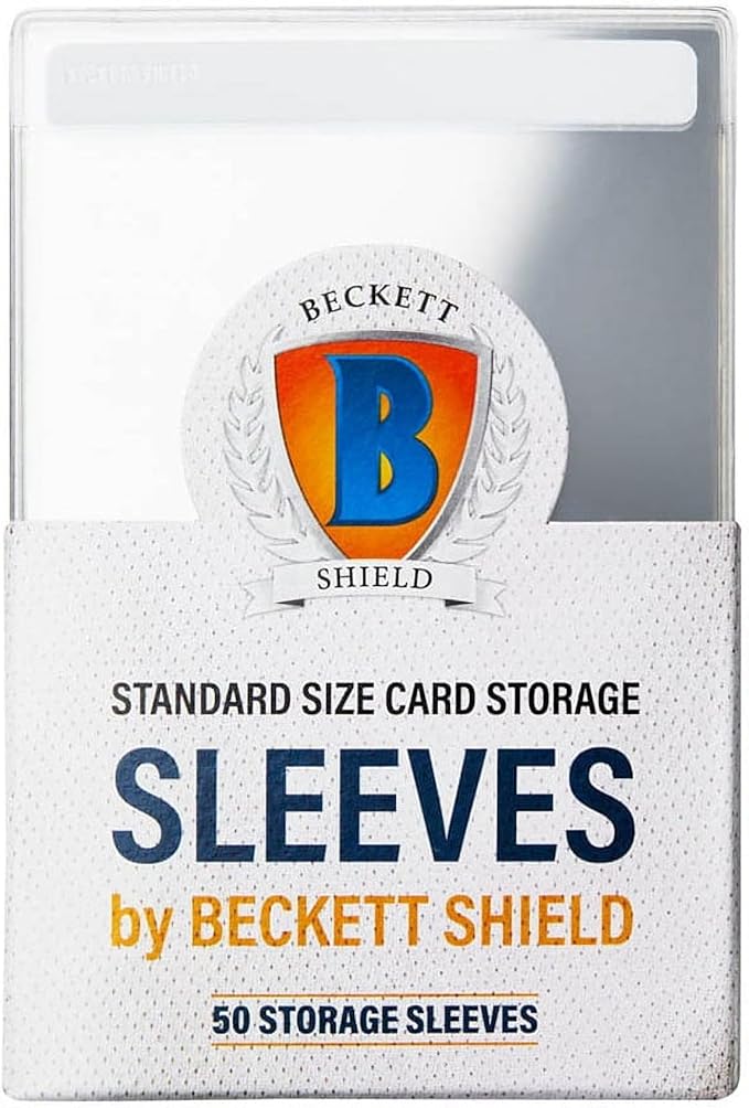Arcane Tinmen Beckett Shield: Storage Sleeves Standard 50 CT – Compatible with Pokemon, Yugioh, & Magic The Gathering Card Sleeves (AT-90201)