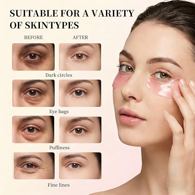 16 Pairs Instalift Pdrn & Collagen Eye Patches，Instant Anti-Wrinkle Eye Mask for Dark Circles & Puffy Eyes，Hydrogel Undereye Patches with Hyaluronic Acid，Quick Fix & Long-Term Care – (2)