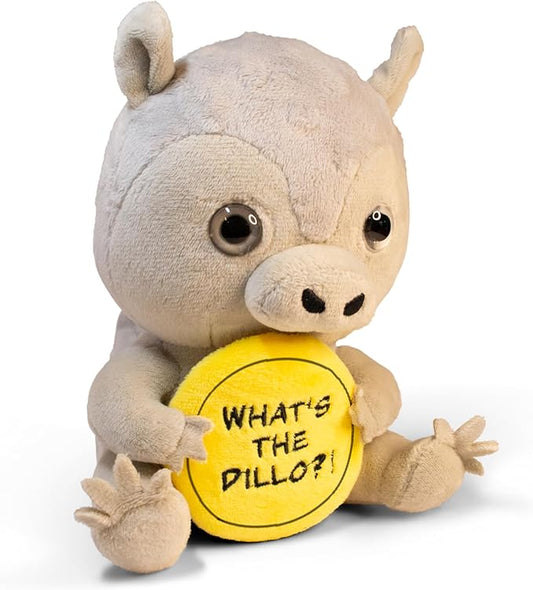Armadillo Plushie - What's The Dillo? Sassy Armadillo Plush, Gift for Animal Lovers, Cute Plush Toy for Gifting