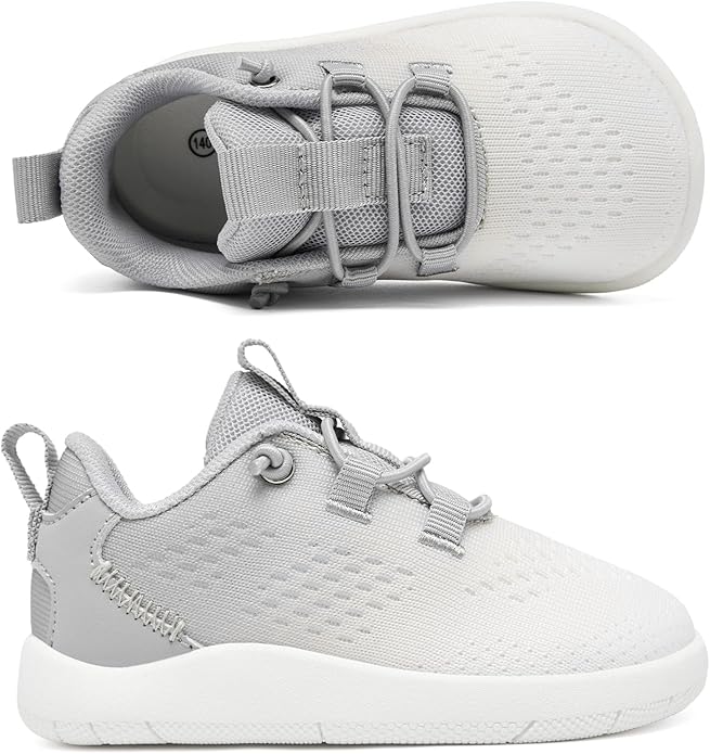MORENDL Wide Toddler Shoes Baby Walking Shoes Girls Boys Zero Drop Minimalist Sneakers Slip On Tennis Shoe Breathable Naturally Flexible
