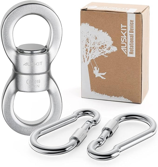 Silver Swing Swivel, 35 KN Safest Rotational Device Hanging Accessory
