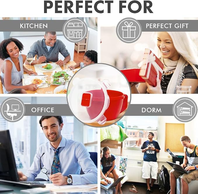 Rapid Plastic Noodle/Soup Bowl | Microwave Soup & Noodles in Minutes | Perfect for Dorm, Small Kitchen, or Office | Dishwasher-Safe, Microwaveable, & BPA-Free