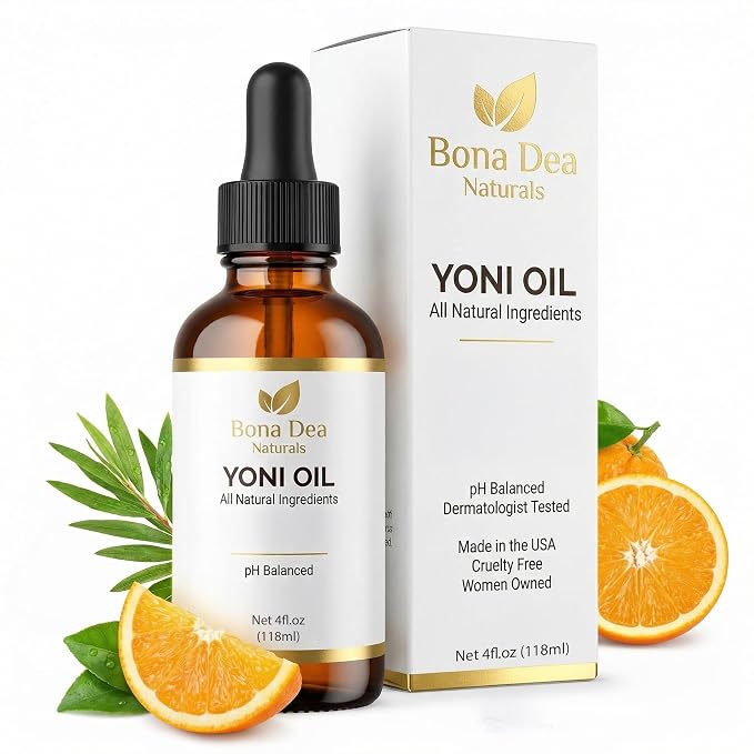 Bona Dea Naturals Feminine Spray for Women – All Natural Yoni Oil Deodorant & Moisturizer, Organic Essential Oils, Chemical-Free, Sensitive Vaginal Care, Made in the USA | 4 oz Refill Dropper Bottle