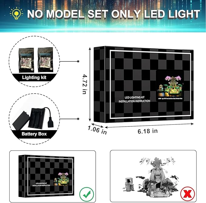 LED Light Kit for Lego 77092 Great Deku Tree 2-in-1 Set, Compatible with Lego 77092 Building Blocks Model(Not Include Blocks Set)