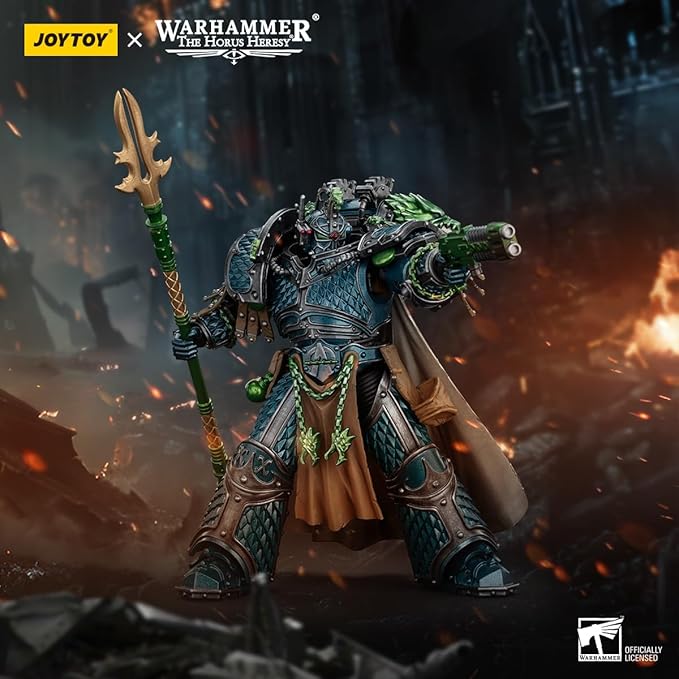 JOYTOY Warhammer The Horus Heresy Alpha Legion Alpharius, Primarch of The XXth Legion - 1:18 Scale 7.5in Action Figure Mecha Joy Toy Collection Model