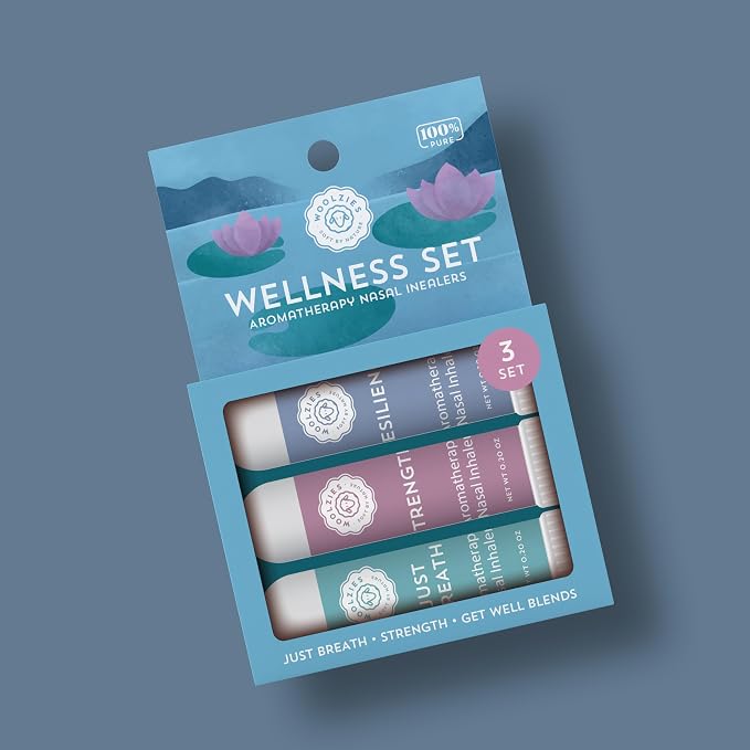 Aromatherapy Nasal Inhaler Sticks Collection - All-Natural Wellness Kit | Made with Undiluted Essential Oil Blends for Overall Well-Being (3 Pack, Wellness)