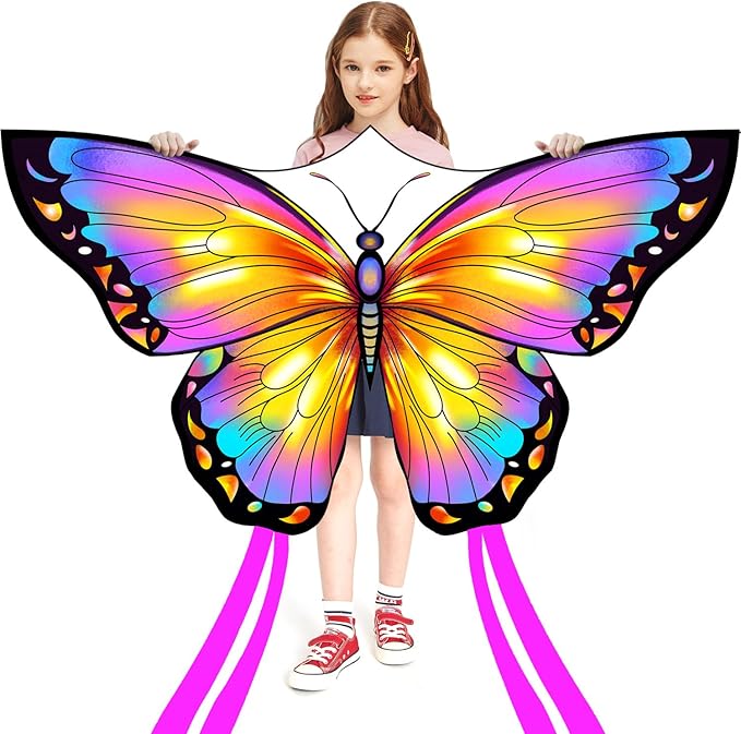 HONBO Butterfly Kites for Kids & Adults, Easy to Fly for Beginners, Each Kite with 300ft Line Handle,Beginner Kite for Kids Ages 4-8,Beach Kites for Outdoor Activities & Family Trip