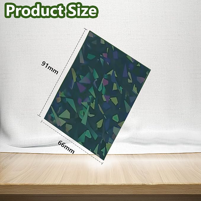 100 Count Green Card Sleeves for Trading Cards, Perfect Fit Shiny MTG Card Sleeves, Holographic Card Sleeve Fit for Magic, Photocard, TCG, Baseball/Sports Cards, Yugioh Card, Game Card 66 * 91 mm